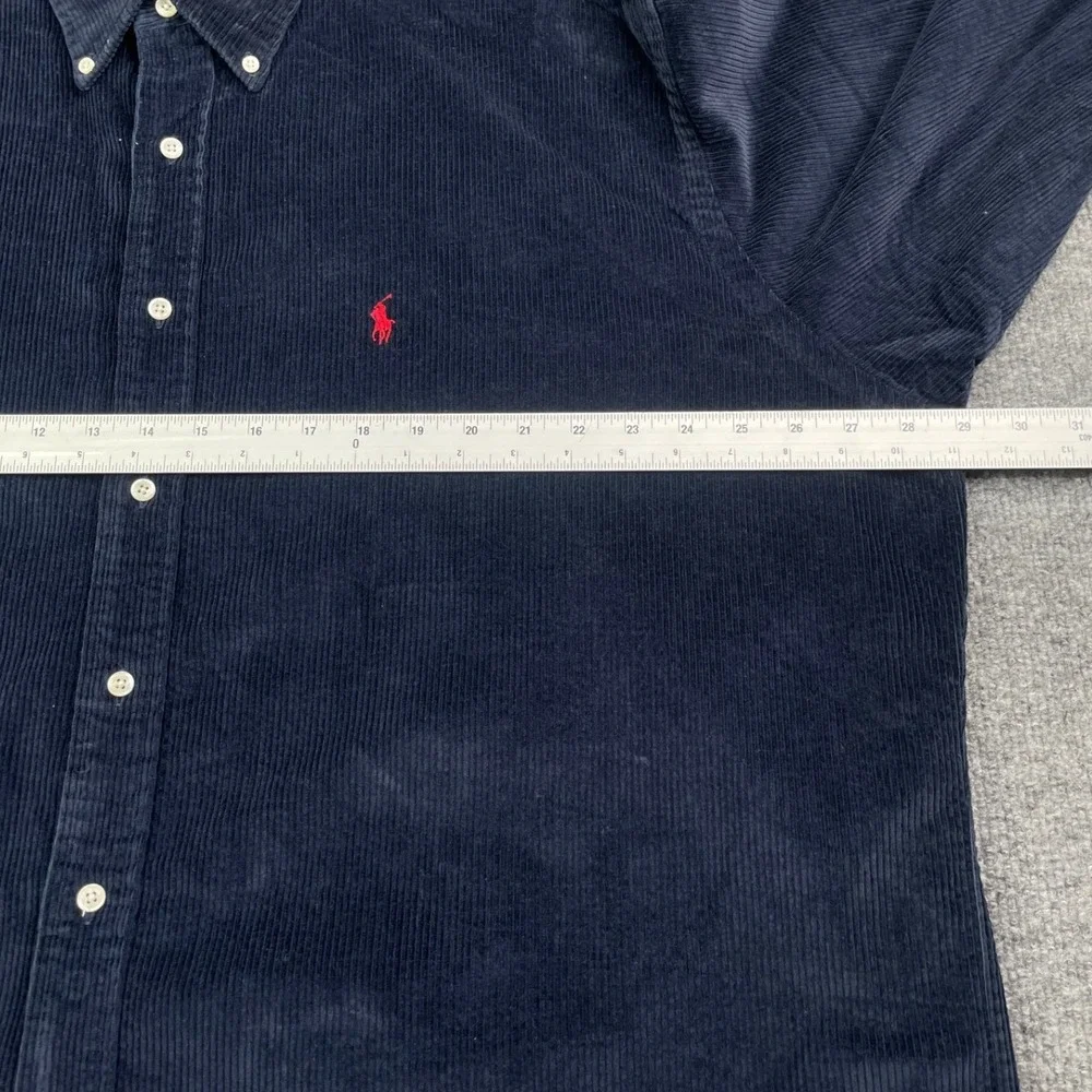 Polo Ralph Lauren Button Down Mens XXL Navy‎ Blue Corduroy The Blaire Shirt